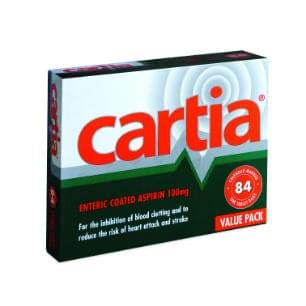 Cartia Tabs 100Mg 84 - Life Pharmacy Orewa
