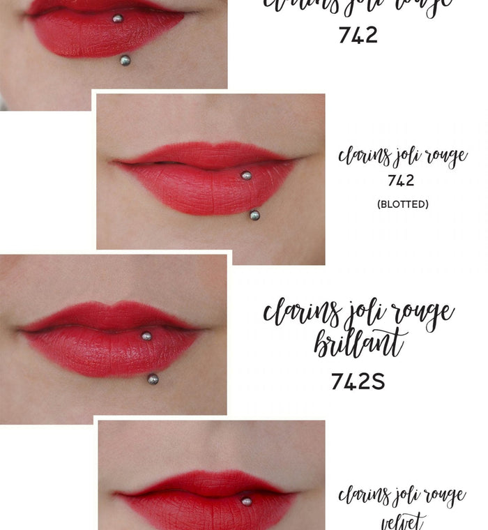 Clarins Joli Rouge Velvet 742 Lipstick