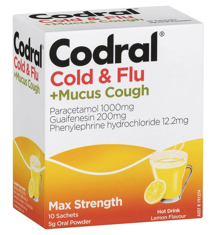 Codral Cold/Flu/Mucus Sach 10 - Life Pharmacy Orewa