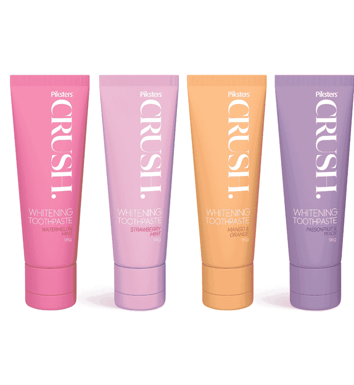 Piksters CRUSH Whtng TPaste Strawbry 96g - Life Pharmacy Orewa