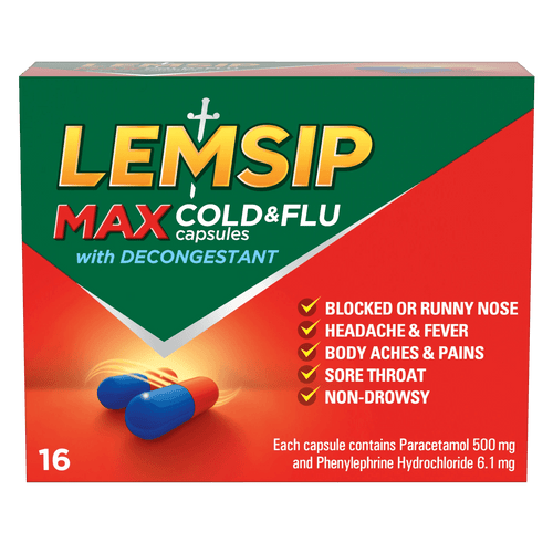 Lemsip Max Cold+Flu 16 - Life Pharmacy Orewa