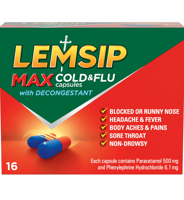 Lemsip Max Cold+Flu 16 - Life Pharmacy Orewa