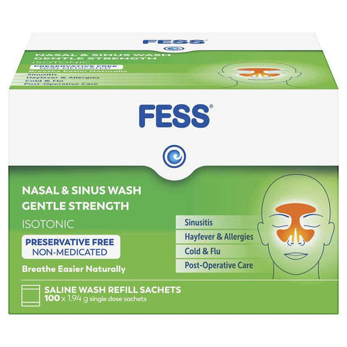 Fess Nasal & Sinus Wash Gentle Strength Refill (100) - Life Pharmacy Orewa