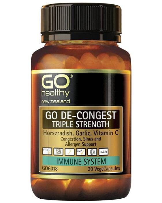 Go Healthy De-Congest Triple Strength - Congestion Support (30 Vcaps) - Life Pharmacy Orewa