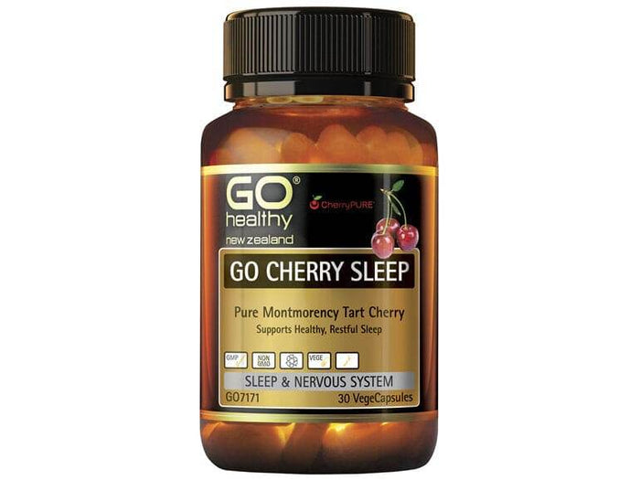 Go Healthy Cherry Super Sleep - Pure Montmerancy Tart Cherry (30 Vcaps) - Life Pharmacy Orewa