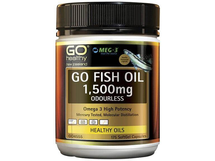 Go Healthy Fish Oil 1500Mg Odourless 3X175 Caps - Life Pharmacy Orewa