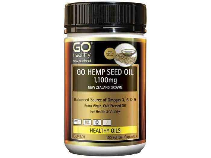 Go Hemp Seed Oil 1,100Mg (100 Caps) - Life Pharmacy Orewa