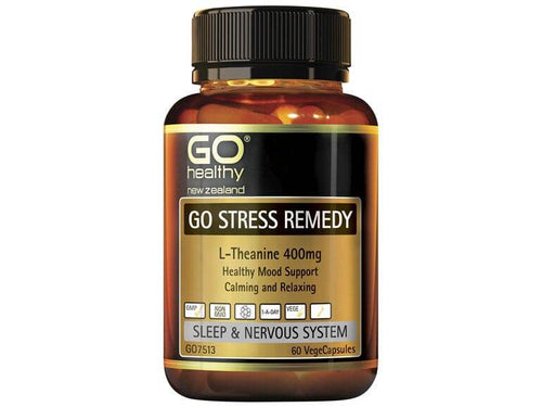 Go Healthy Stress Remedy - L-Theanine 400Mg (60 Vcaps) - Life Pharmacy Orewa