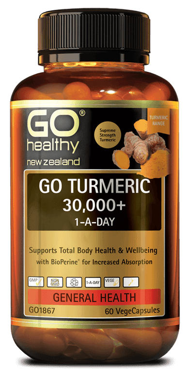 Go Turmeric 30,000+ 1-A-Day (60 Vcaps) - Life Pharmacy Orewa