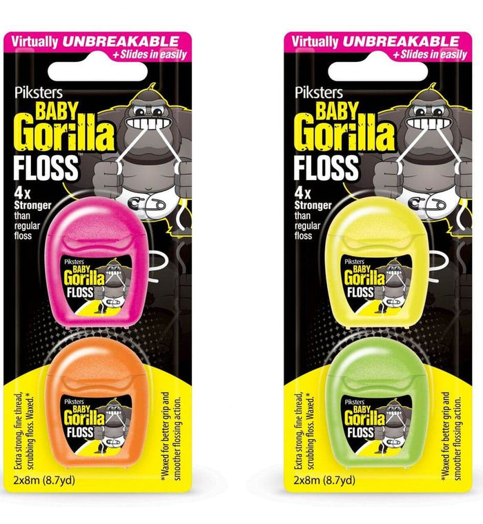 Piksters Baby Gorilla Floss Twin Pack - Life Pharmacy Orewa