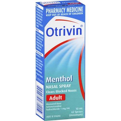 Otrivin Nasal Spray Menthol Adult 10Ml - Life Pharmacy Orewa