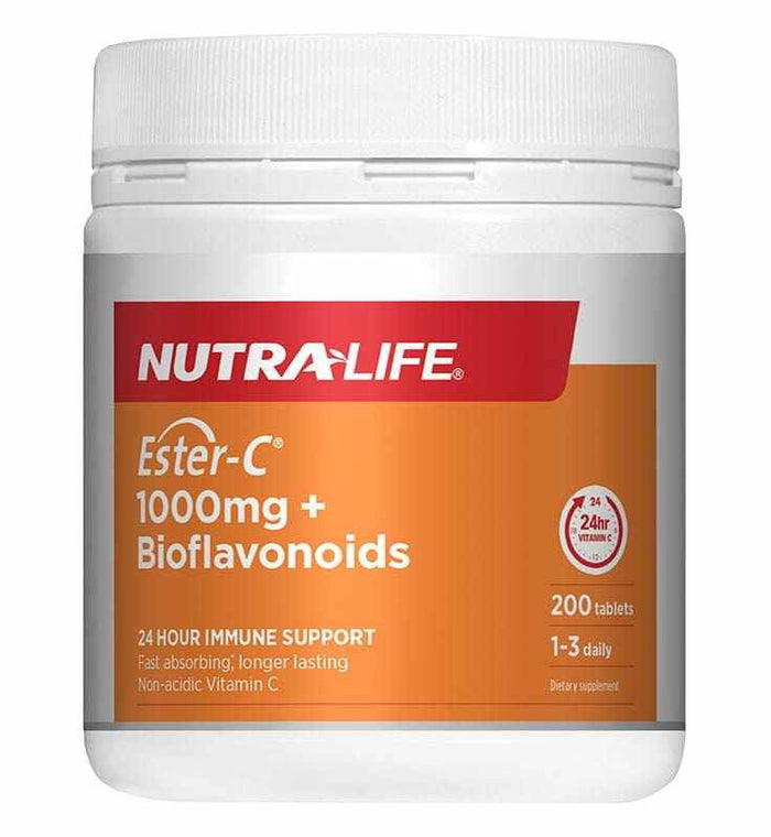 NutraLife Ester C 1000mg Bioflavonoid Tablets 200s - Life Pharmacy Orewa