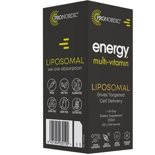 Pronordic Liposomal Energy Multi-Vitamin Liquid 250Ml - Life Pharmacy Orewa