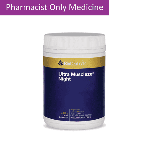 BioCeuticals Muscleze Night Lemon Powder 240g - Life Pharmacy Orewa