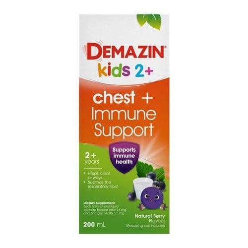 Demazin Kids 2+Chest +Immune Support 200ml - Life Pharmacy Orewa