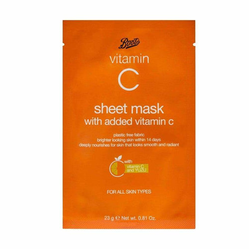 Boots Vitamin C Sheet Mask 23G - Life Pharmacy Orewa