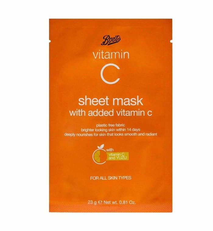 Boots Vitamin C Sheet Mask 23G - Life Pharmacy Orewa