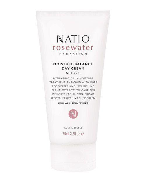 Natio Rosewater Hydration Moisture Balance Day Cream Spf 50+