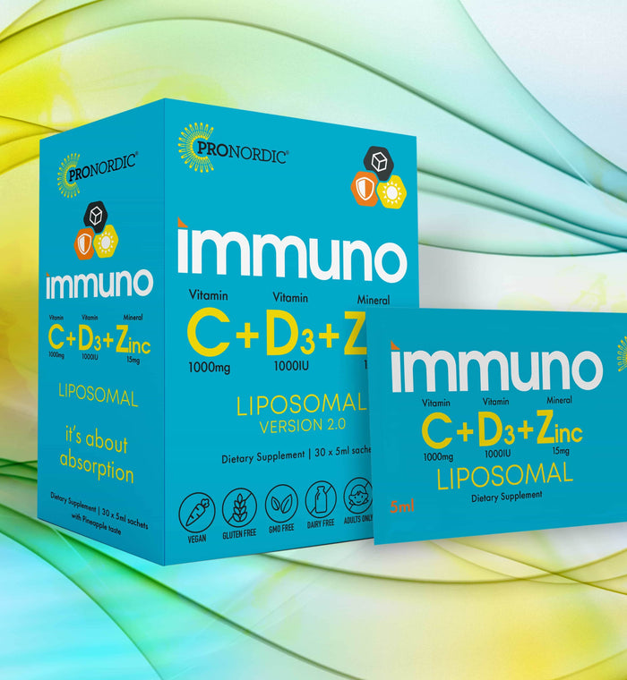 Pronordic Liposomal Immuno Vitamin C+D3 & Zinc 5 Sachets - Life Pharmacy Orewa