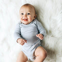 Boody Baby Long Sleeve Romper 3 to 6 Months Storm - Life Pharmacy Orewa