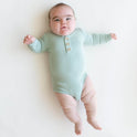 Boody Baby Long Sleeve Romper 3-6 Months Sage - Life Pharmacy Orewa