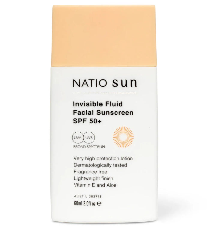 Natio Invisible Fluid Sunscreen Spf50+60Ml