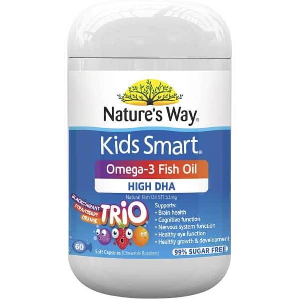 Natures Way Kids Smart Fish Oil Trio 60 - Life Pharmacy Orewa