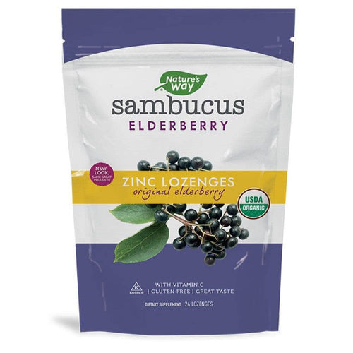 Natures Way Organic Sambucus Zinc Lozenge - Life Pharmacy Orewa