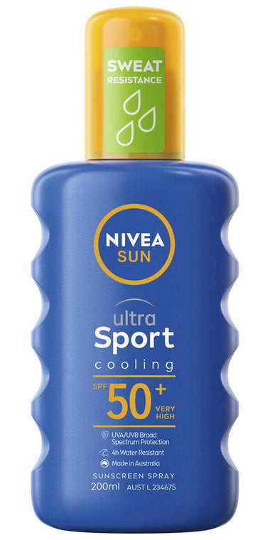 Nivea Sun Ultra Sport Spray Spf50+200Ml - Life Pharmacy Orewa