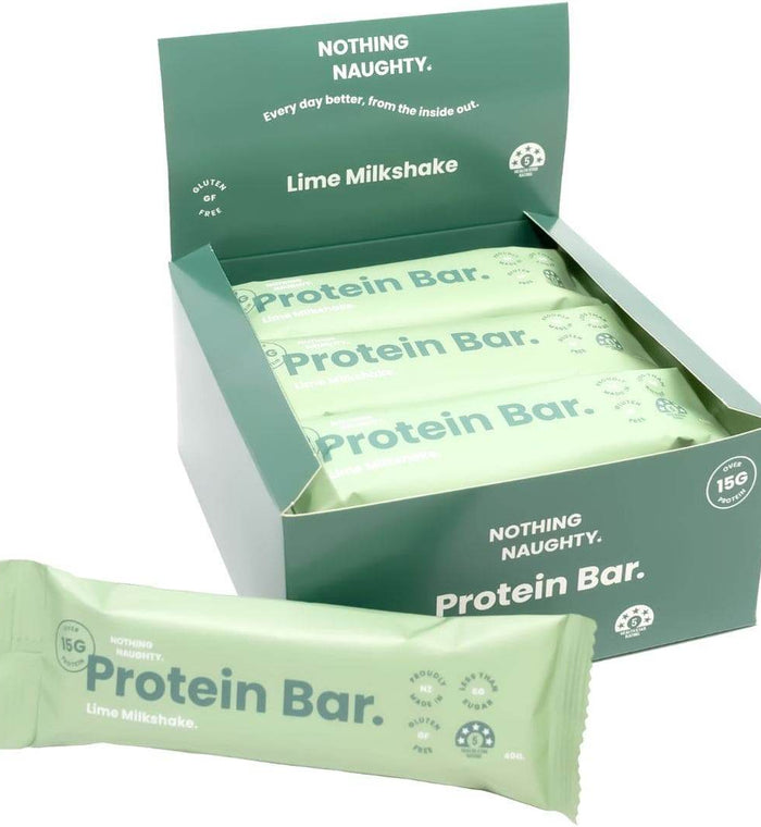 Nothing Naughty Protein Bar Lime Milkshake - Life Pharmacy Orewa