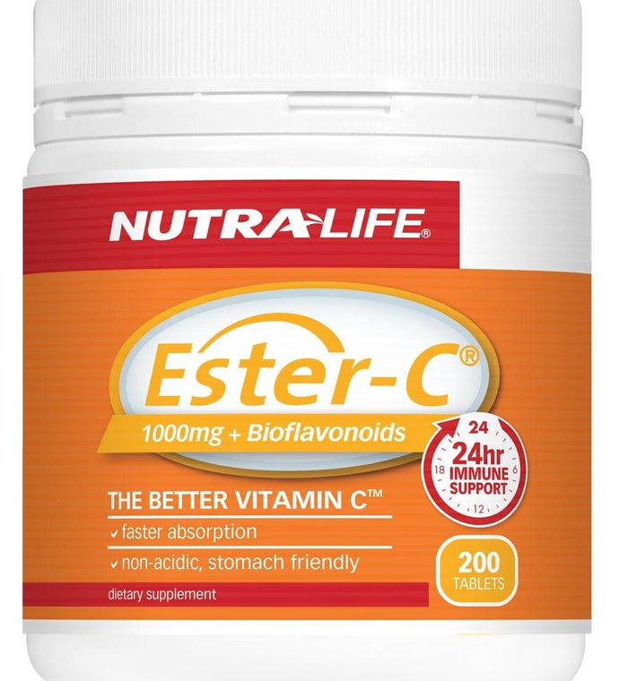 NutraLife Ester C 1000mg Bioflavonoid Tablets 200s - Life Pharmacy Orewa