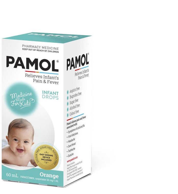 Pamol Infant Drops Colourfree 60Ml - Life Pharmacy Orewa