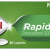 Panadol Rapid Caplets For Pain Relief, Paracetamol 500 Mg, 40