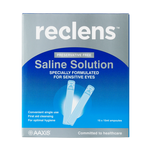 Reclens Saline Solution Pres. Free Amps 15X15ml