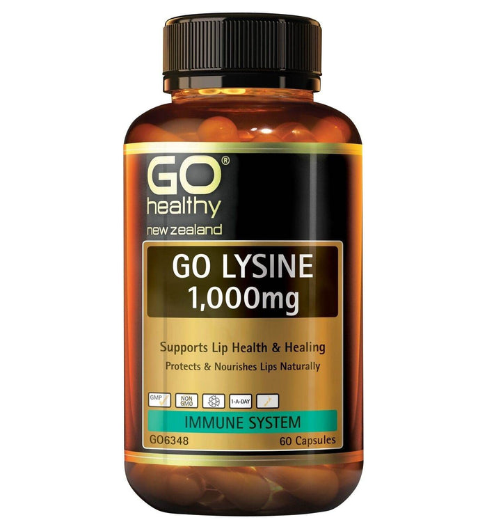 Go Healthy Lysine 1,000Mg - Supports Lip Health And Healing (60 Caps) - Life Pharmacy Orewa