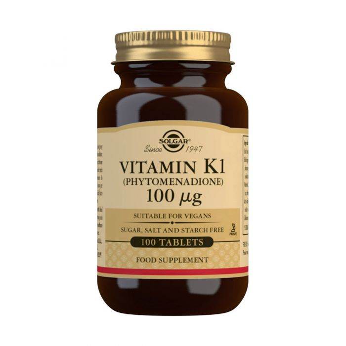 Solgar Vitamin K1 100MCG 100 Tabs - Life Pharmacy Orewa