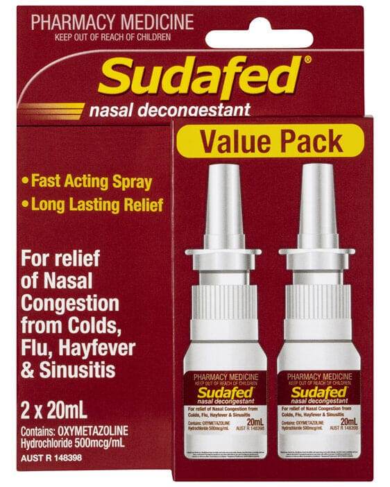 Sudafed Nasal Spray 20Ml Twin Pack Of 2 - Life Pharmacy Orewa