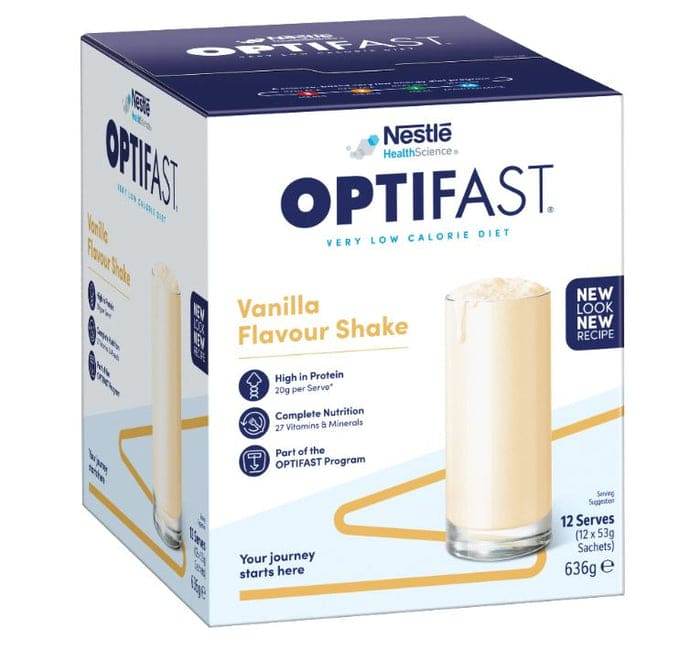 Optifast Vlcd Shake Vanilla 12 Pack - Life Pharmacy Orewa