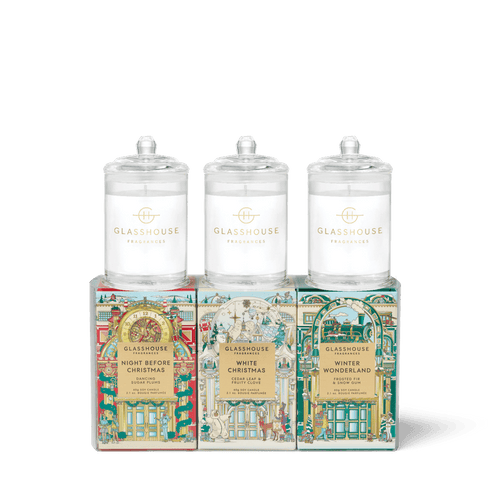 Glasshouse Fragrances Christmas Trio Candles - 3 x 60g