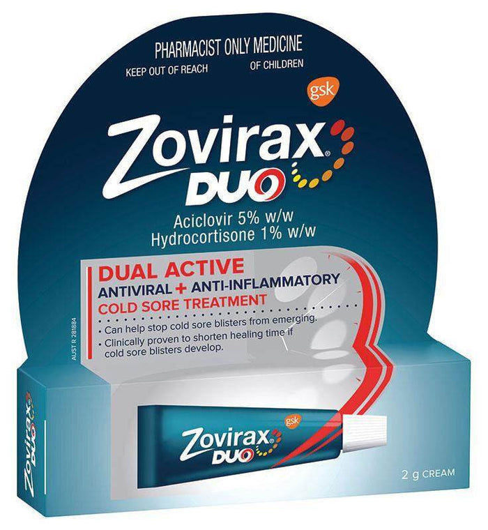 Zovirax Duo Cold Sore Cream 2G - Life Pharmacy Orewa