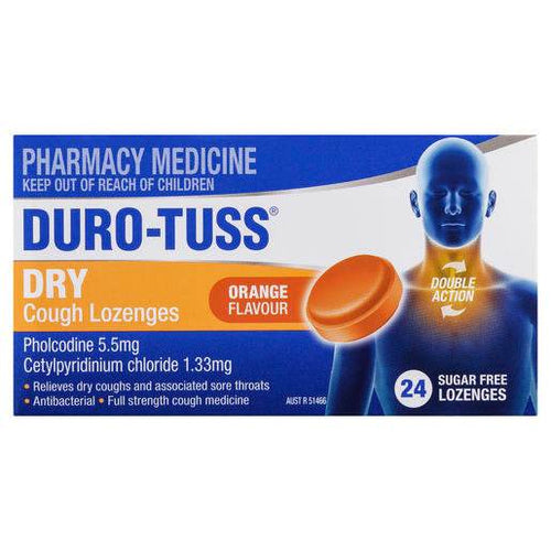 Duro-Tuss Dry Cough Lozenge Orange24 Lozenge - Life Pharmacy Orewa