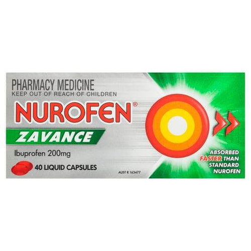 Nurofen Zavance Fast Pain Relief Liquid Capsules 200Mg Ibuprofen 40 Pack - Life Pharmacy Orewa