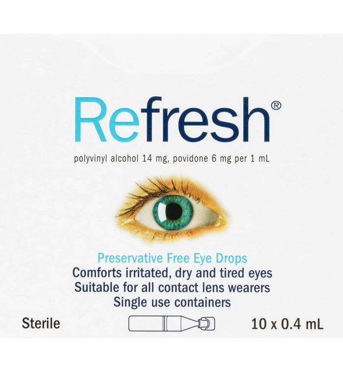 Refresh Preservative Free Eye Drops 10 X 0.4Ml - Life Pharmacy Orewa