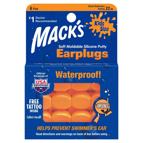 Macks Swim Ear Plugs Kids 6 Pair - Life Pharmacy Orewa