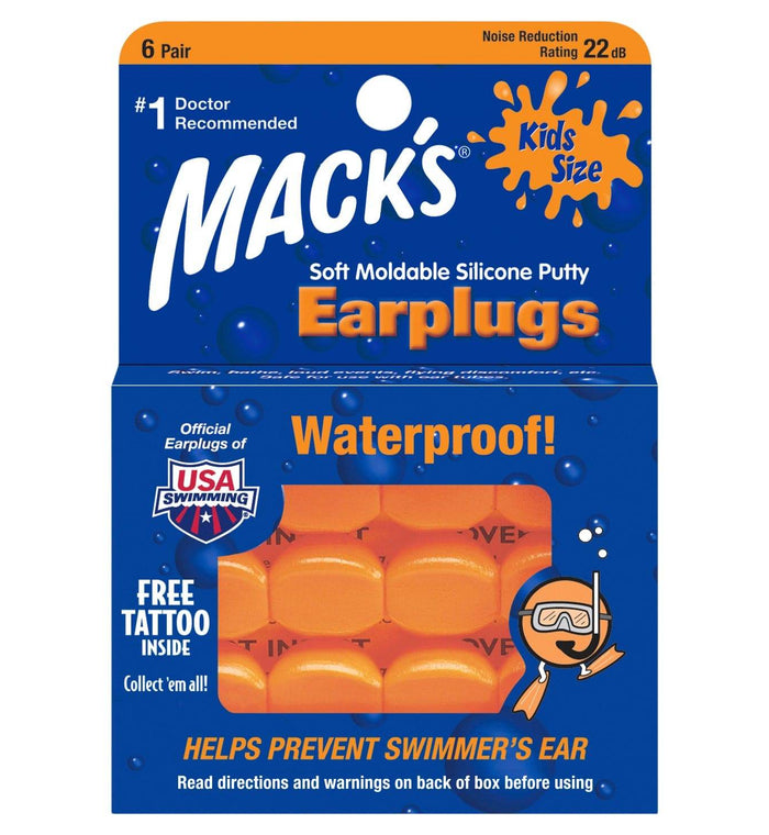 Macks Swim Ear Plugs Kids 6 Pair - Life Pharmacy Orewa