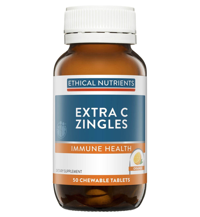 Ethical Nutrients Extra C Zingles Orange50 Chewabletablets - Life Pharmacy Orewa