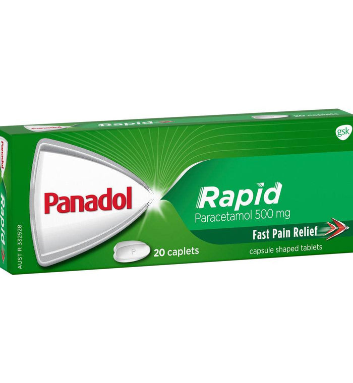 Panadol Rapid, Paracetamol Pain Relief Caplets, 20 - Life Pharmacy Orewa