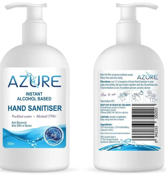 Azure Hand Sanitiser 60Ml - Life Pharmacy Orewa