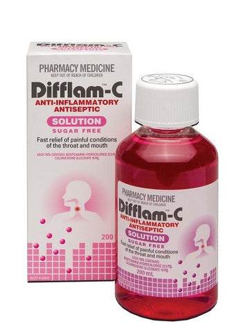 Difflam C Anti-Inflammatory Antiseptic Solution 200Ml - Life Pharmacy Orewa