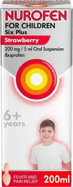 Nurofen For Children Suspension Liquid Strawberry 200Ml - Life Pharmacy Orewa